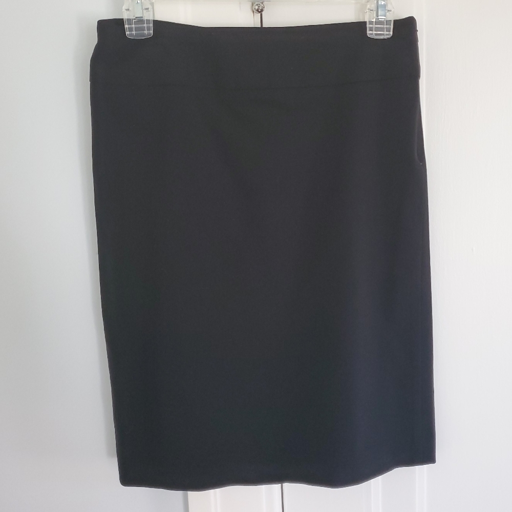 BANANA REPUBLIC Sz 2 Black Fitted Skirt Stretch